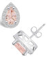 Фото #1 товара Morganite (1-3/8 ct. t.w.) and Diamond (1/3 ct. t.w.) Halo Stud Earrings in 14K White Gold