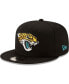 Фото #1 товара Men's Black Jacksonville Jaguars Basic 9FIFTY Adjustable Snapback Hat