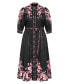 Фото #3 товара Plus Size Annabelle Button Down Floral Midi Dress
