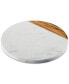 Фото #1 товара Pantryware White Marble & Teak Wood 10" Round Serving Board