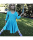 ფოტო #5 პროდუქტის Girls Fair Trade Organic Cotton Solid 3/4 Sleeve Twirl Dress