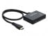 Фото #3 товара Разъем HDMI Delock 87747 - HDMI - 2x HDMI - 3840 x 2160 пикселей - черный - пластик - 4K Ultra HD.