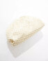 Фото #2 товара True Decadence all over pearl detail clutch bag in cream