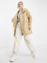 Columbia Panorama sherpa fleece long jacket in sand