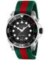 ფოტო #1 პროდუქტის Dive Green & Red Nylon Strap Watch 44mm