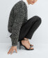 Фото #4 товара Women's Flecked Cotton-Blend Sweater