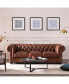 Фото #16 товара Alexandon Leather Chesterfield Tufted Sofa with Roll Arm