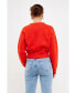 Women's Love Chenille Embroidered h Sweater