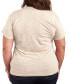 ფოტო #3 პროდუქტის Wildflower Circle Plus Size Graphic T-Shirt