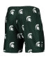 Men's Green Michigan State Spartans Flagship Allover Print Jam Shorts