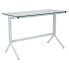 Фото #1 товара Winfield Collection Glass Computer Desk With White Metal Frame
