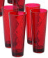 Ruby Diamond Acrylic Set of 8 Acrylic Ice Tea Glasses