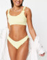 Фото #1 товара Vero Moda frill detail bikini top in lemon