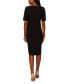 Women's Tie-Waist Short-Sleeve Sheath Dress