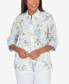 Фото #1 товара Petite Classic Pastels Painted Birds Button Down Top