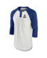 ფოტო #3 პროდუქტის Men's Ash, Blue CO Rockies True Classics Better Believe Raglan Henley 3/4-Sleeve T-shirt