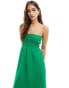 Esmee ruched maxi beach dress in green