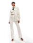 Фото #3 товара & Other Stories western denim over shirt with self-fabric fringing in off white