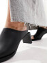 Фото #5 товара Tommy Jeans leather mid heels in black