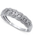 ფოტო #1 პროდუქტის Diamond Scalloped Edge Band (1/2 ct. t.w.) in 14k White Gold