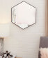 CosmoLiving by Cosmopolitan Black Contemporary Wood Wall Mirror, 21 x 24