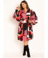 ფოტო #2 პროდუქტის Plus Size Exaggerated Sleeve Shirt Dress