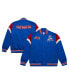 Фото #1 товара Men's Royal Distressed New England Patriots Big and Tall Satin Full-Snap Jacket