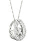 Diamond Horseshoe 18" Pendant Necklace (1/4 ct. t.w.) in 10k White Gold