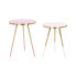 Set of 2 tables Home ESPRIT Pink Golden 41 x 41 x 51 cm