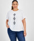 ფოტო #1 პროდუქტის Plus Size Argyle T-Shirt