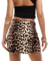 Fashionkilla super soft mini skort in leopard print