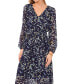 Фото #4 товара Women's Floral Print Blouson-Sleeve Maxi Dress