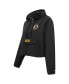 ფოტო #4 პროდუქტის Women's Black Boston Bruins Classic Cropped Half-Zip Wind Jacket