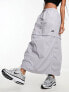 Nike Sport Utility woven cargo maxi skirt in pewter grey M - фото #7