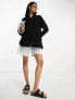 ASOS DESIGN oversized cheesecloth shirt in black