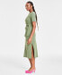 ფოტო #2 პროდუქტის Women's Crewneck Wrap Tie Dress, Created for Macy's