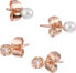 Фото #4 товара Ohrstecker rosévergoldeter Modeschmuck, 4 St