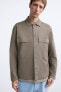 Куртка-рубашка из рельефной ткани в рубчик ZARA