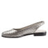 Фото #8 товара Trotters Lucy T1711-033 Womens Gray Narrow Leather Slingback Flats Shoes