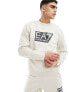 Фото #1 товара Armani EA7 large chest logo sweatshirt in beige co-ord