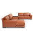 Фото #8 товара Darrium 5-Pc. Leather Chaise Sectional with Corner Table & Console, Created for Macy's