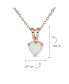 Фото #3 товара Bridal Danity Opulence Gemstone 5CT Solitaire White Created Opal Heart Shape Pendant Necklace Rose Gold Plated Sterling Silver October Birthstone