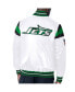 Куртка мужская варсити Starter White, Green Distressed New York Jets Vintage-Like Satin Full-Snap Бело-зеленый, XL - фото #2