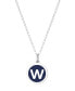ფოტო #47 პროდუქტის Mini Initial Pendant Necklace in Sterling Silver and Navy Enamel, 16" + 2" Extender