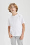 K1687A6/WT34 Defacto Erkek Çocuk T-shirt WHITE