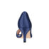 Фото #3 товара Nina Contesa Metallic Peep Toe Evening Pumps Womens Blue Dress Casual CONTESA-NN