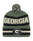 Фото #1 товара Men's Green Georgia Bulldogs OHT Military-Inspired Appreciation Bering Cuffed Knit Hat with Pom