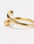 Фото #4 товара ASOS DESIGN Curve waterproof stainless steel ring with wraparound design in gold tone