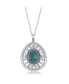 ფოტო #1 პროდუქტის Sterling Silver Oval Turquoise, Oxidized Pendant