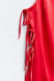 Фото #14 товара Платье из сатина с завязками ZARA